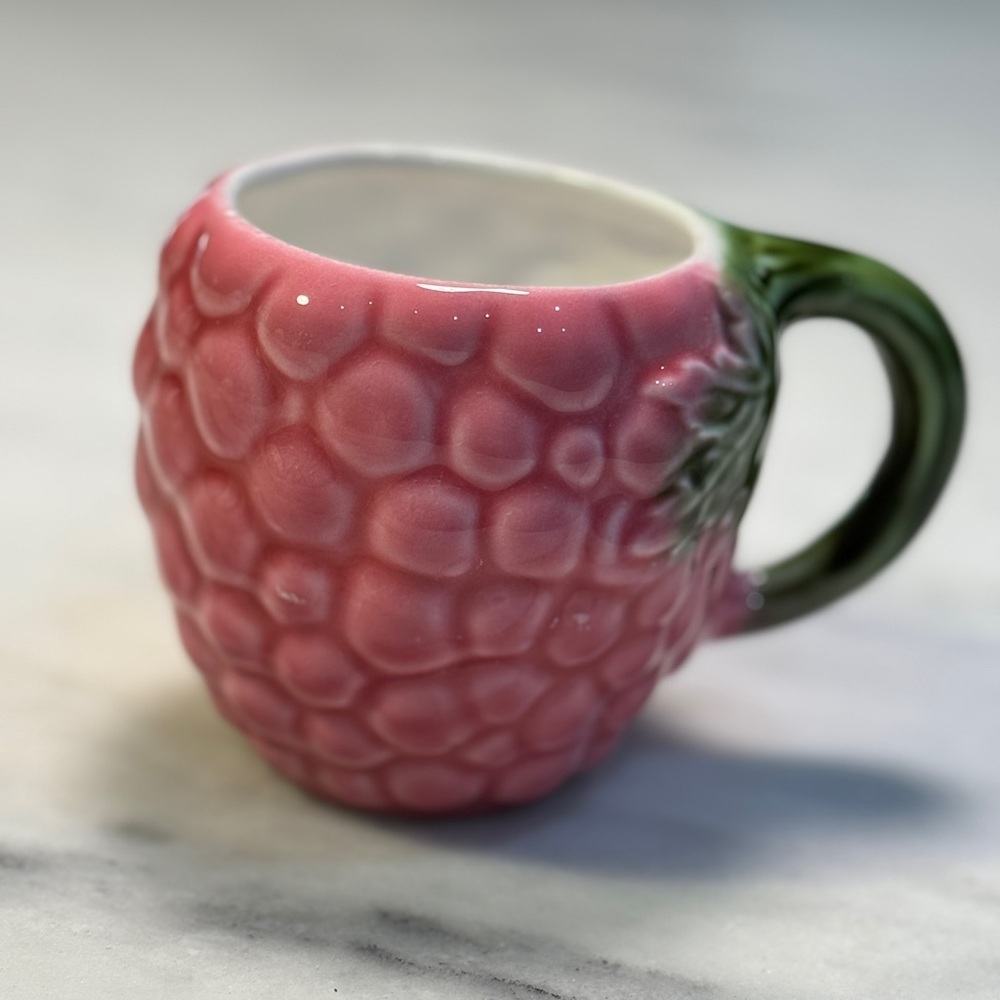 Italian Grape Raspberry Ceramic Mug - Picture 2 of 5